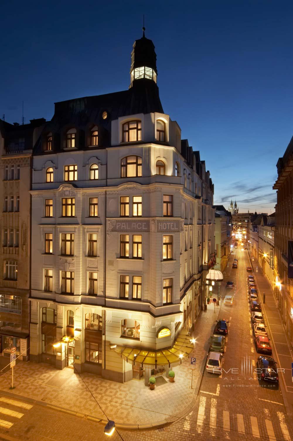 Exterior of Art Nouveau Palace Hotel Prague