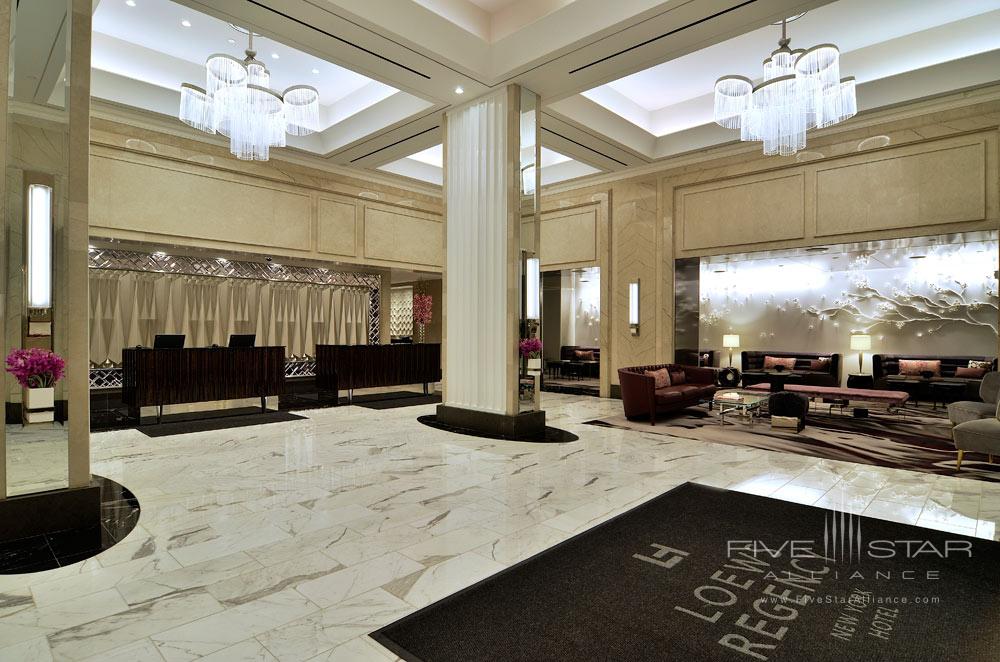 Lobby at Loews Regency Hotel, New York