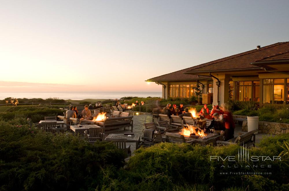 Patio fire pits at The Inn at Spanish Bay, Pebble Beach, CA