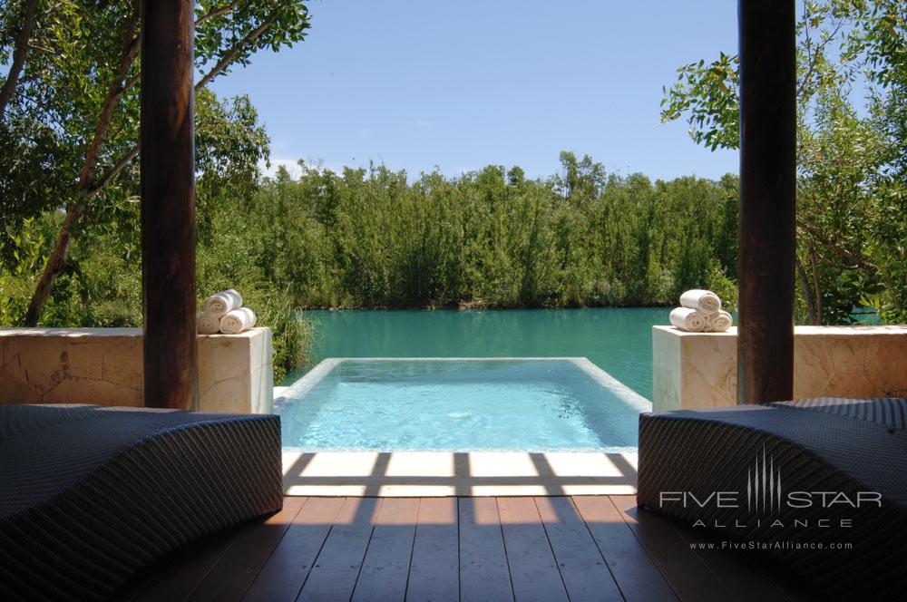 Terrace at The Fairmont Mayakoba in Playa del Carmen, Mexico