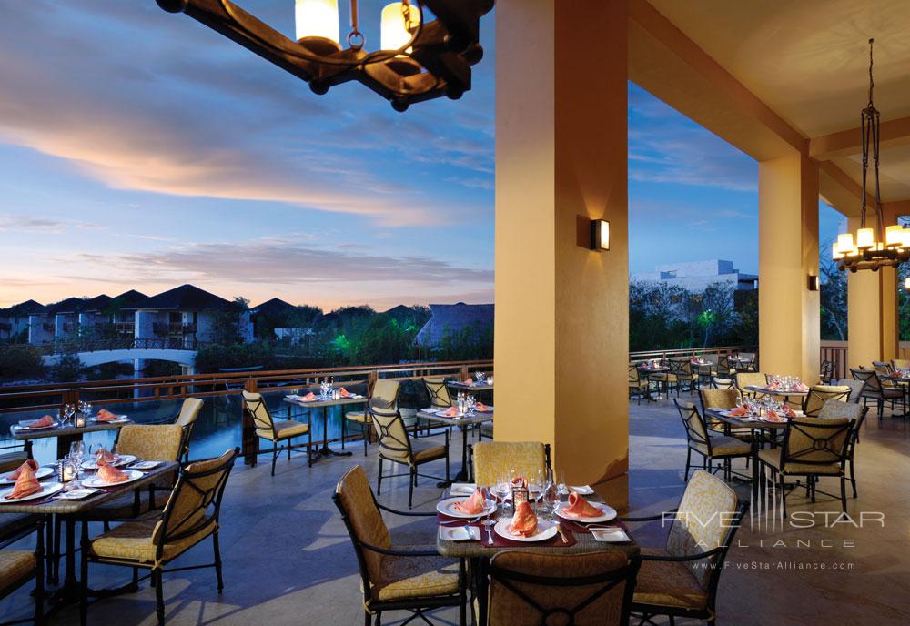Outdoor Terrace Dining at The Fairmont Mayakoba in Playa del Carmen, Mexico