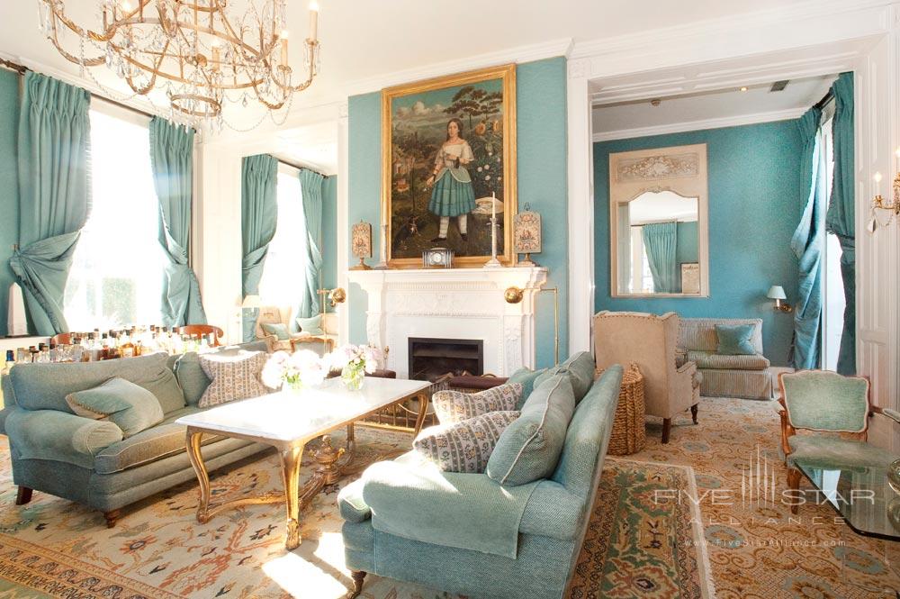 Drawing Room at Summer Lodge Country House Hotel and Spa, Dorset, United Kingdom