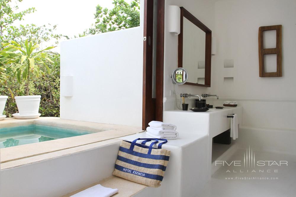 Garden Plunge Pool Suite Bath at EsenciaPlaya del Carmen, Quinta Roo, Mexico