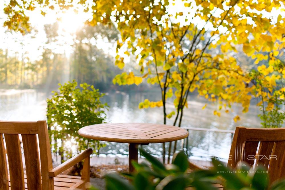 Have a quiet moment by the lake at The Umstead Hotel and Spa, Cary NC