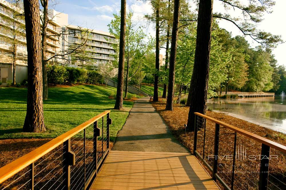 Stroll down Lakeside Trail at The Umstead Hotel and Spa, Cary NC