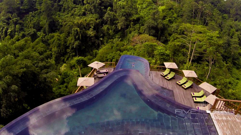Twin tiered main pools at Hanging Gardens Ubud, Bali, Indonesia