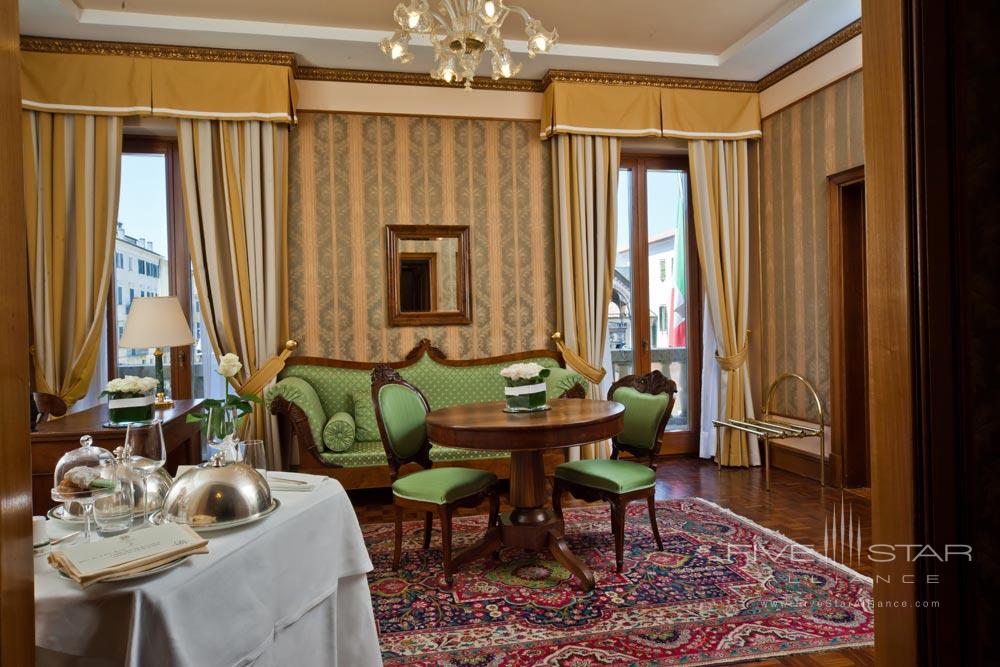 Suite Living Room at Hotel Due Torri