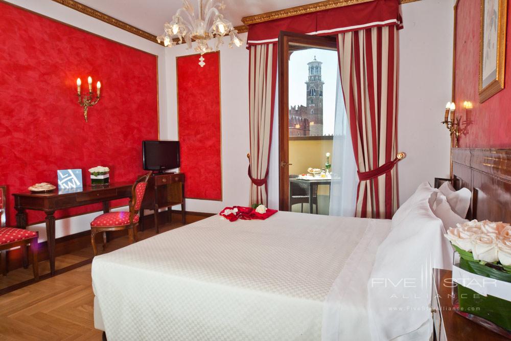Red Guest Room at Hotel Due Torri