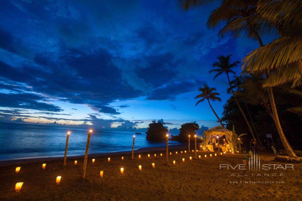Jade Mountain Resort Cast Away Beac Dinner on the second beach of Anse Mamin