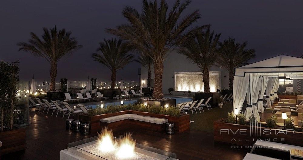 Rooftop pool of the London West Hollywood in Los Angeles, Ca