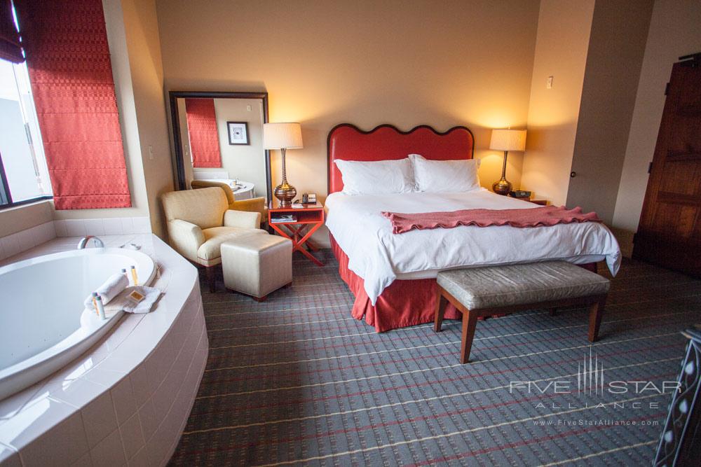 Guestroom with Jacuzzi tub at Sedona Rouge Hotel and Spa, AZ