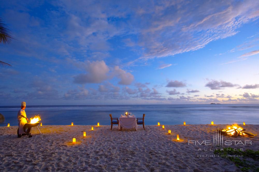 Romantic Beach Dining at Fregate Island Private Seychelles, Fregate Island, Seychelles