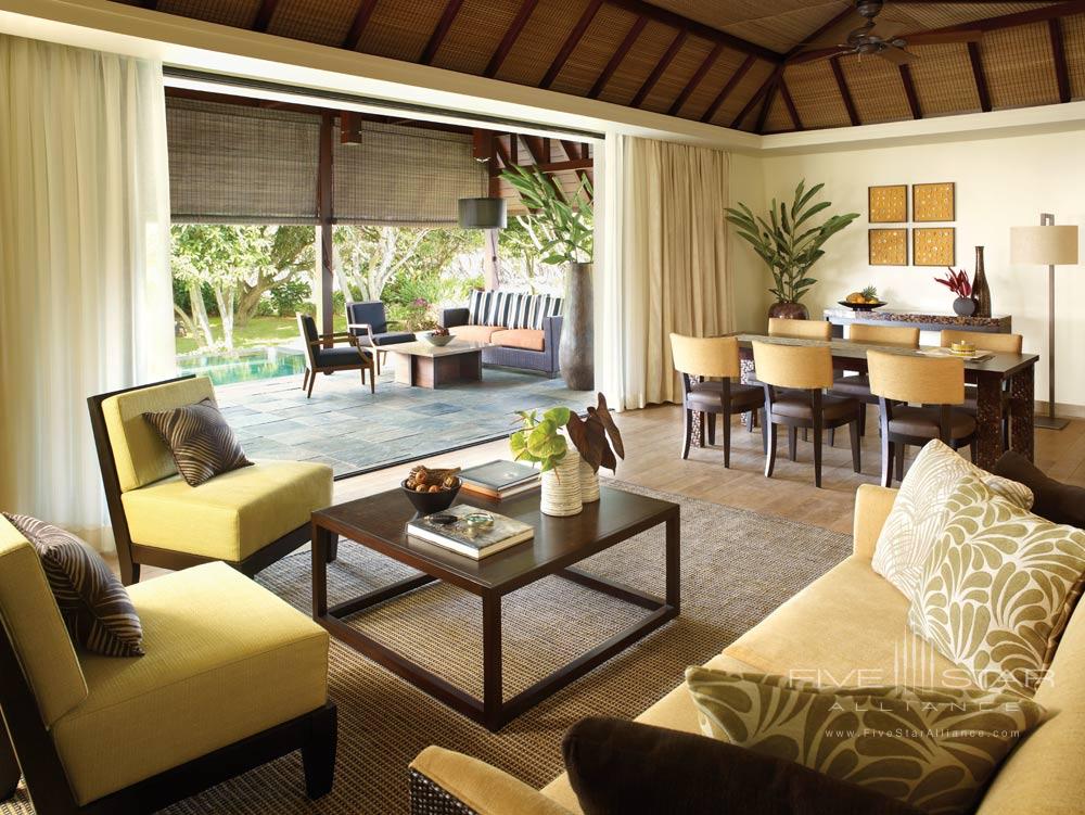 Villa Living Room at Four Seasons Resort Mauritius at Anahita
