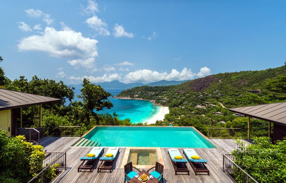 Pool view of Four Seasons Resort Seychelles