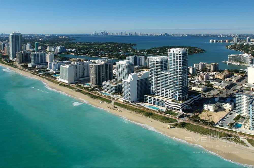 Aerial View of Carillon Hotel Miami Beach, FL