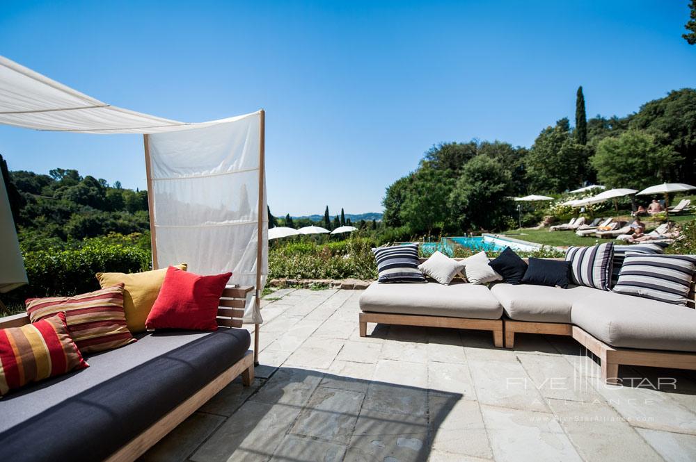 La Piscina Pool Lounge Area at Hotel ll Salviatino Florence, Italy