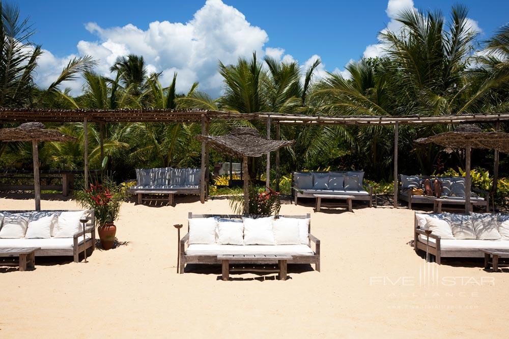Beach Lounge Area at UXUA Casa Hotel and Resort, Trancoso, Brazil