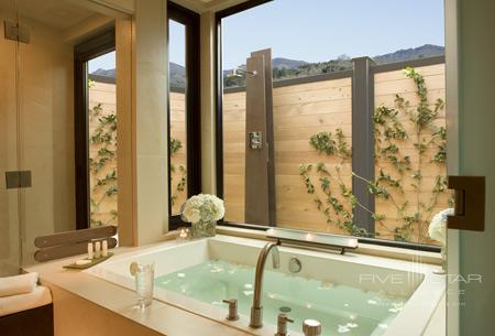 Bathtub with a view at Bardessono in Yountville, Napa Valley