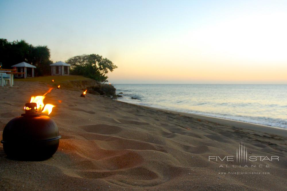 Beach at Sunset at Montpelier Plantation Inn West Indies, St. Kitts and Nevis