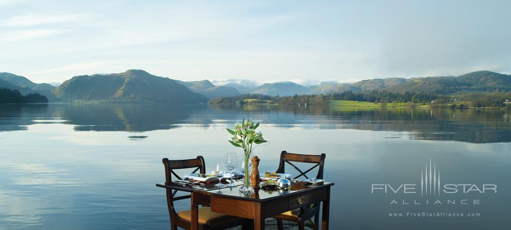 Table Setting on Pier at Sharrow Bay United Kingdom