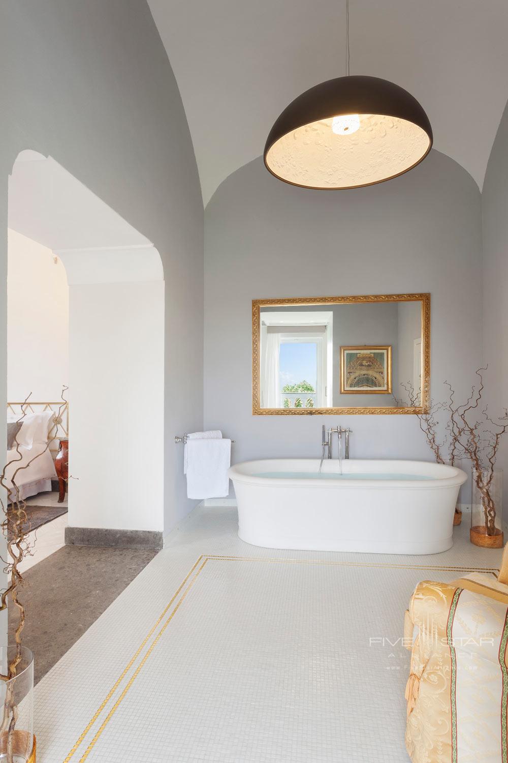 The Suite Sea View Bathroom at Grand Hotel Cocumella in Sant'Agnello di Sorrento, Italy