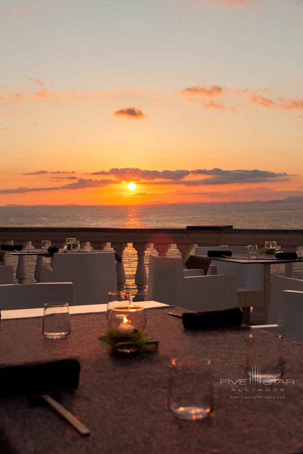 Sunset from the terrace of Grand Hotel Cocumella in Sant'Agnello di Sorrento, Italy