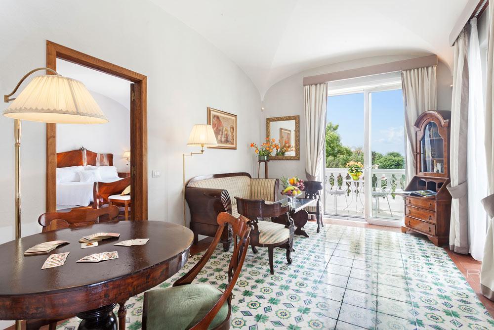 The Suite Sea View Room at Grand Hotel Cocumella in Sant'Agnello di Sorrento, Italy