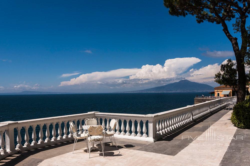 Terrace of Grand Hotel Cocumella in Sant'Agnello di Sorrento, Italy