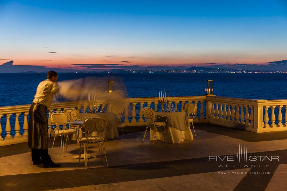 Terrace at Grand Hotel Cocumella in Sant'Agnello di Sorrento, Italy