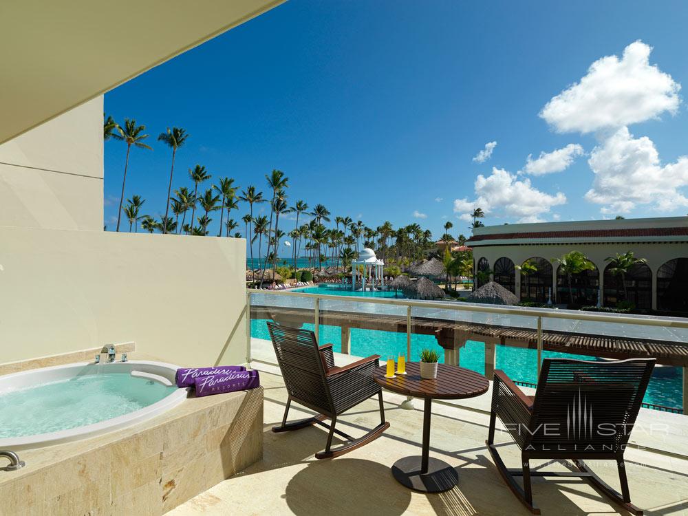 Ocean View Junior Suite Terrace at The Reserve at Paradisus Palma Real, Dominican Republic