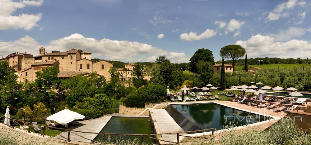 Outdoor pool at Castel Monastero in Siena, Italy