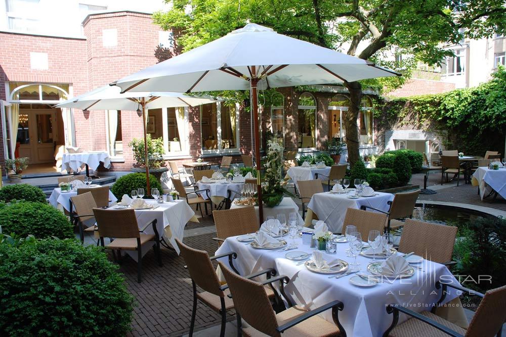 Garden of the Brighton Restaurant at Stanhope Hotel, Brussels, Belgium