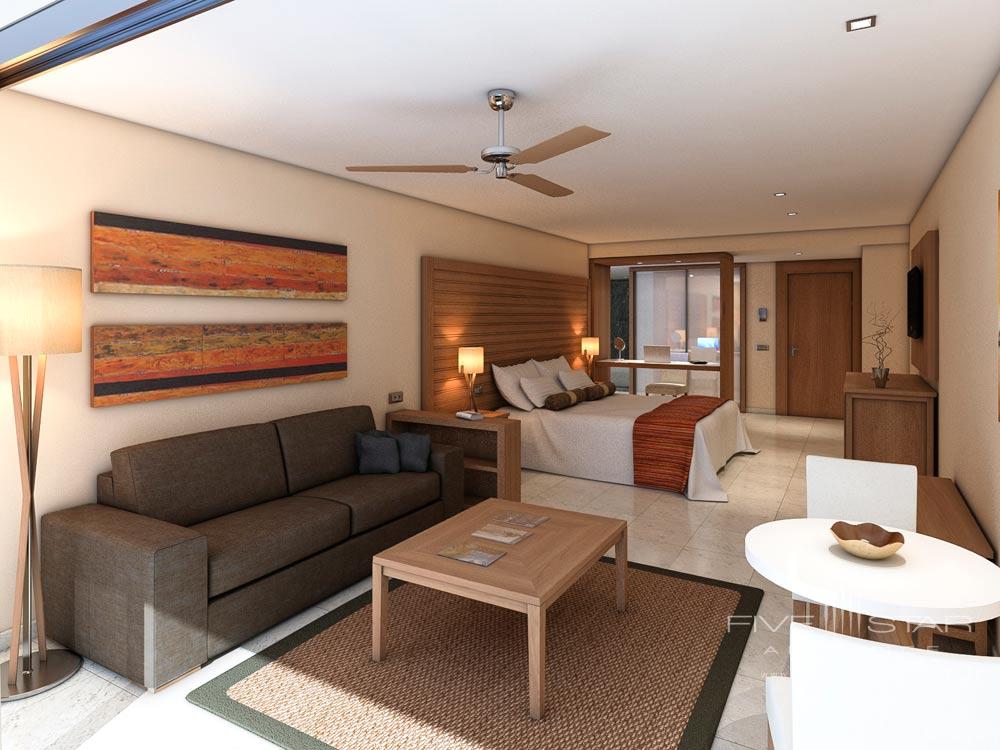 Junior Suite Lounge Area with Ocean View at Aura Cozumel Grand Resort