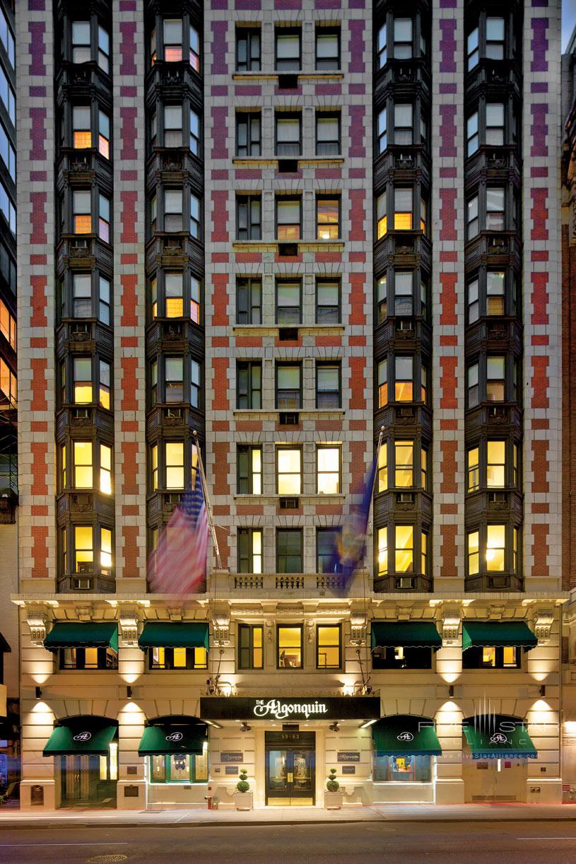 The Algonquin Hotel Exterior at Night