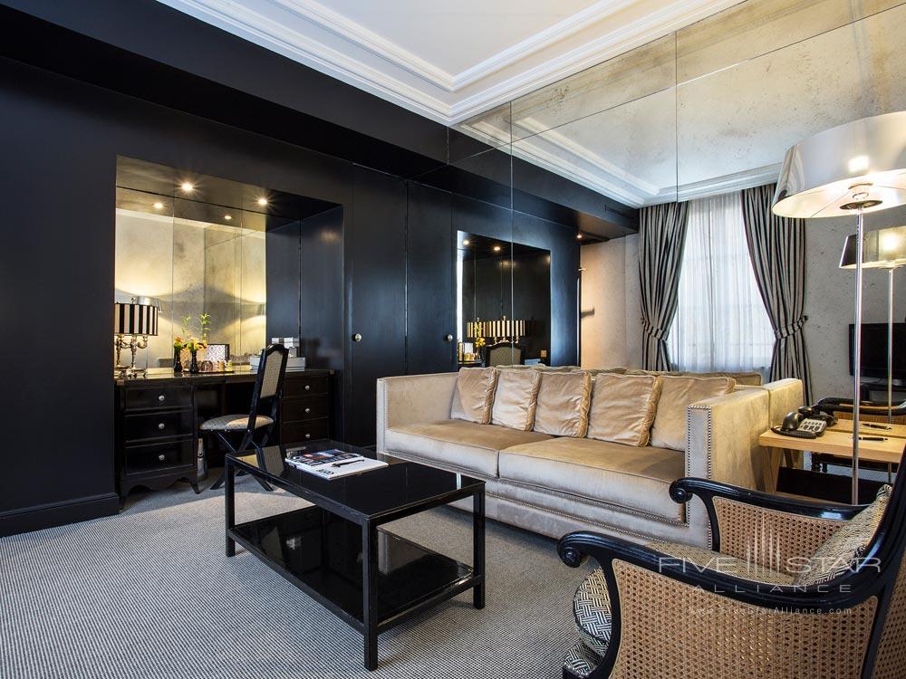 Coco Suite Living Room at Castille Paris