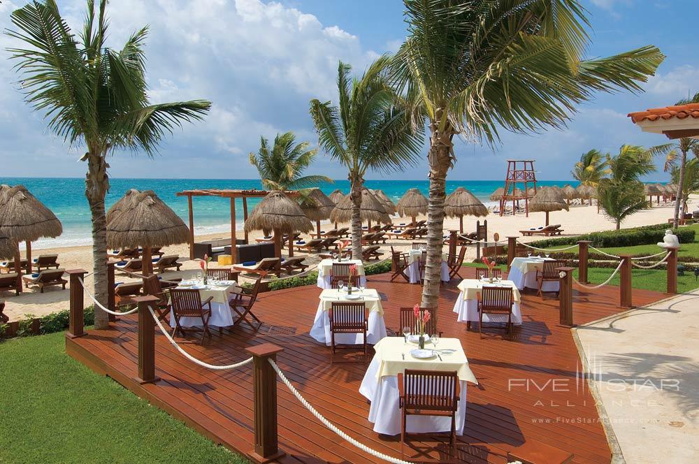 Patio seating at Secrets Capri Riviera Cancun in Playa del Carmen, Mexico