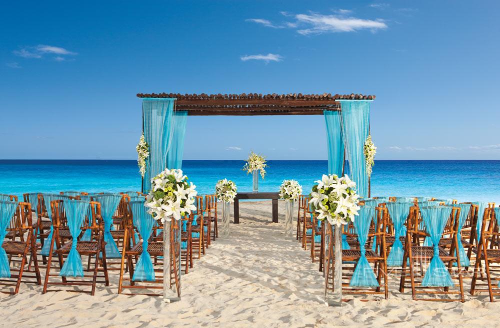 Beachfront wedding at Secrets Capri Riviera Cancun in Playa del Carmen, Mexico