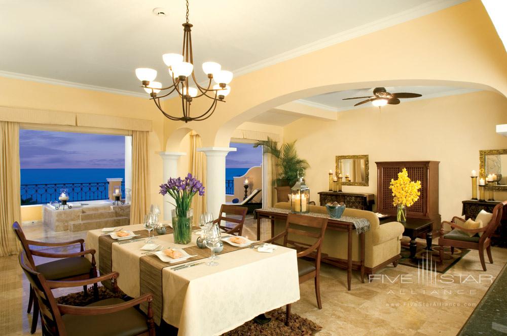 Dining area of Presidential Suite at Secrets Capri Riviera Cancun in Playa del Carmen, Mexico