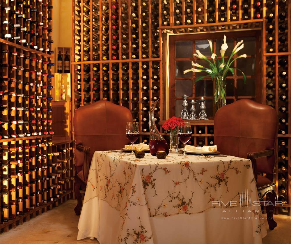 Private dinner at the wine cellar of Portofino Restaurant at Secrets Capri Riviera Cancun in Playa del Carmen, Mexico