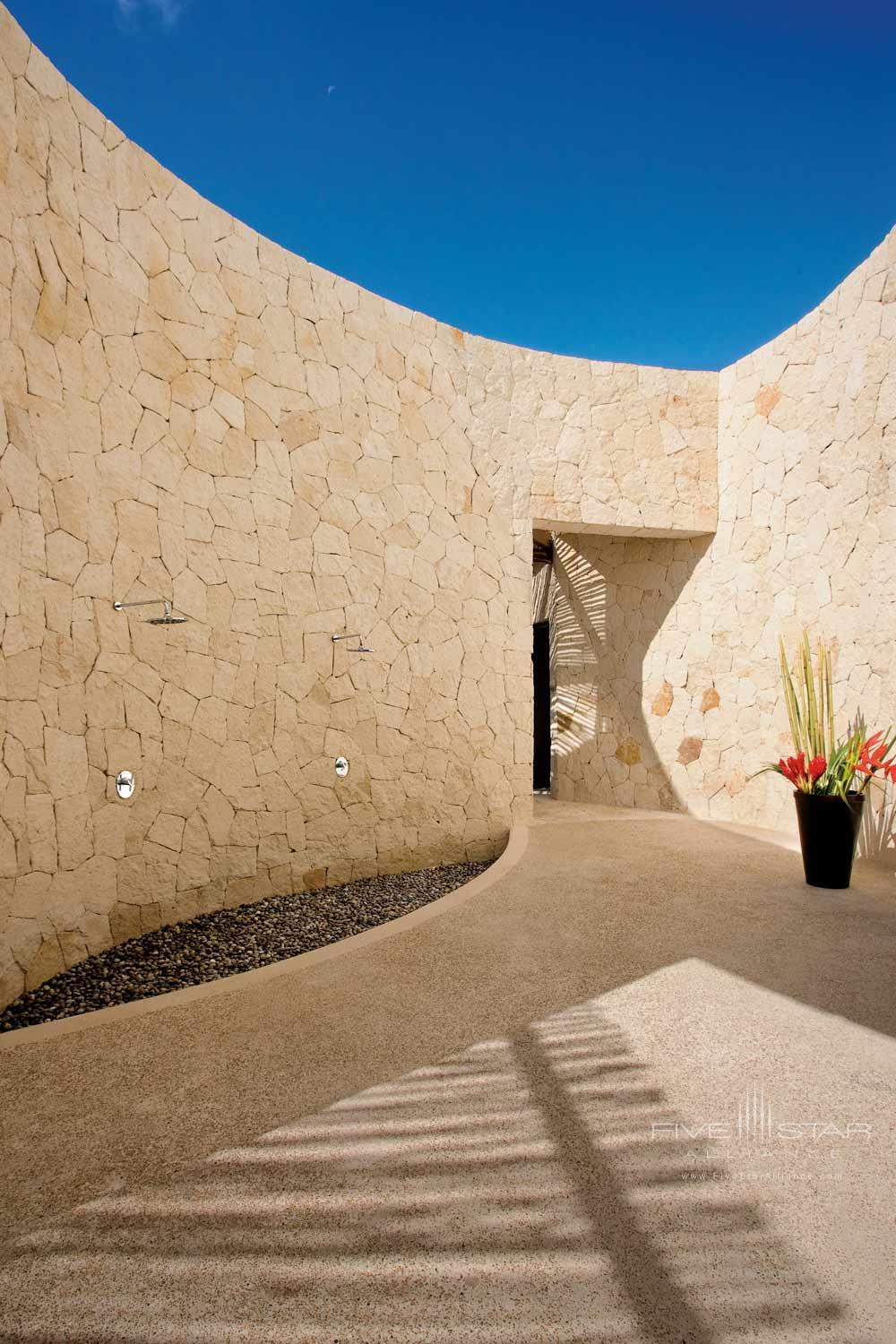 Outdoor shower area at Secrets Maroma Beach Riviera Cancun in Playa Del Carmen, QR, Mexico