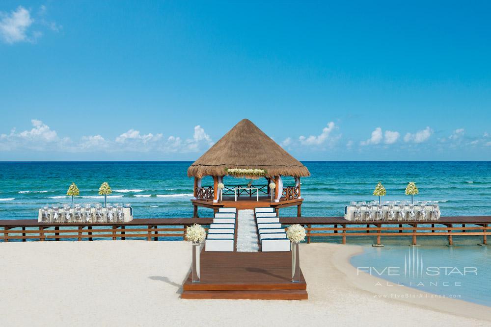 Wedding Setup on the Pier at Secrets Silversands Riviera Cancun