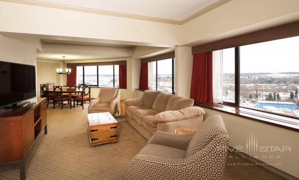 Suite Living Area at Sheraton Anchorage Hotel and Spa, Anchorage, AK