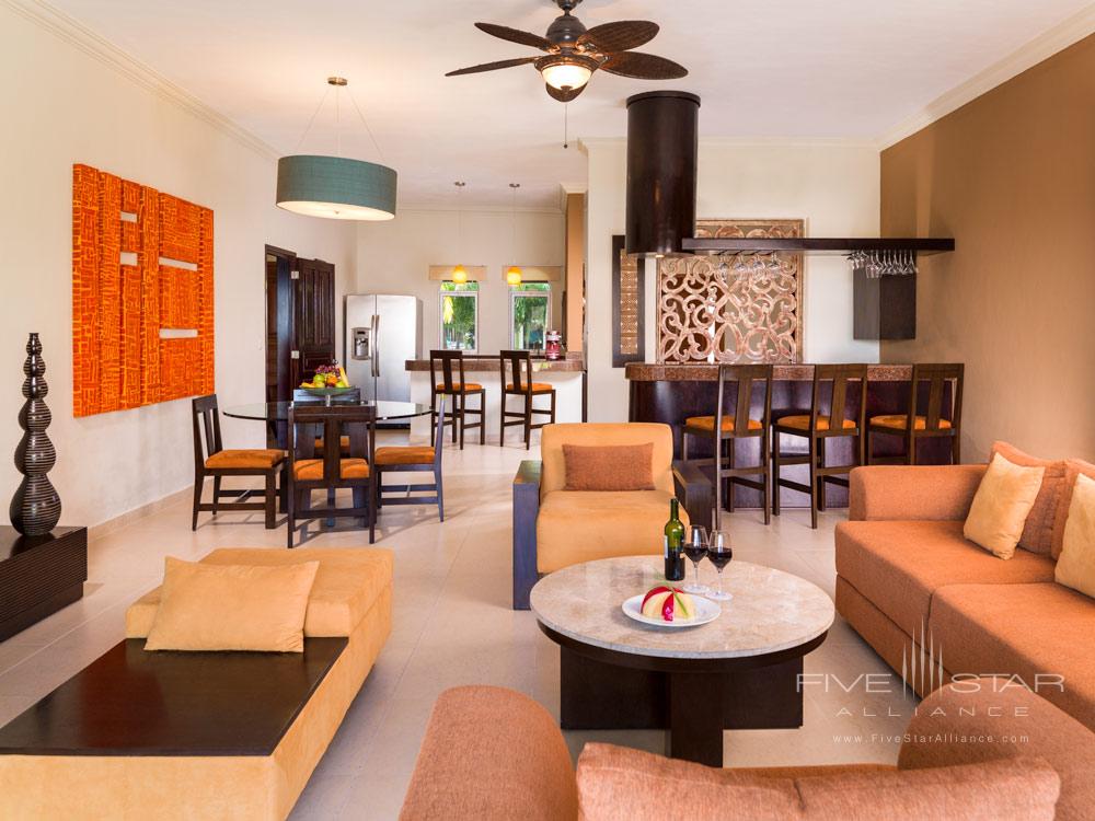 Presidential Suite Coba Living Room at El Dorado Royale Spa Resort