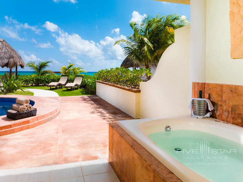 Presidential Suite Coba Outdoor Jacuzzi at El Dorado Royale Spa Resort