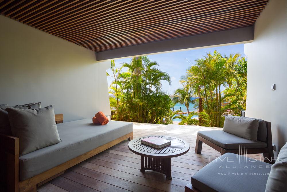 Terrace and lounge at Hotel Le Christopher St Barth