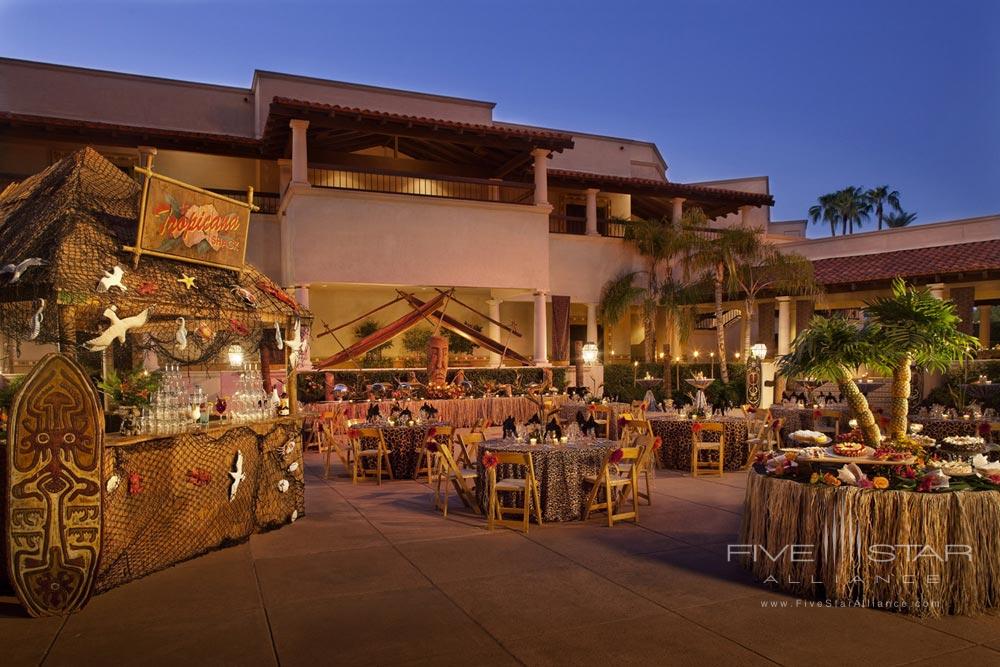 Sunset Plaza Polynesian Setup at Scottsdale Resort and Conference Center