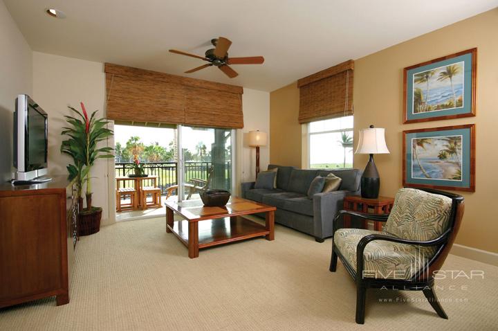 Suite Living Room at Halii Kai at Waikoloa, HI