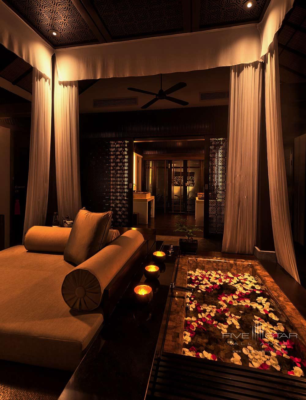 Bedroom of Villa at Nam Hai Hotel