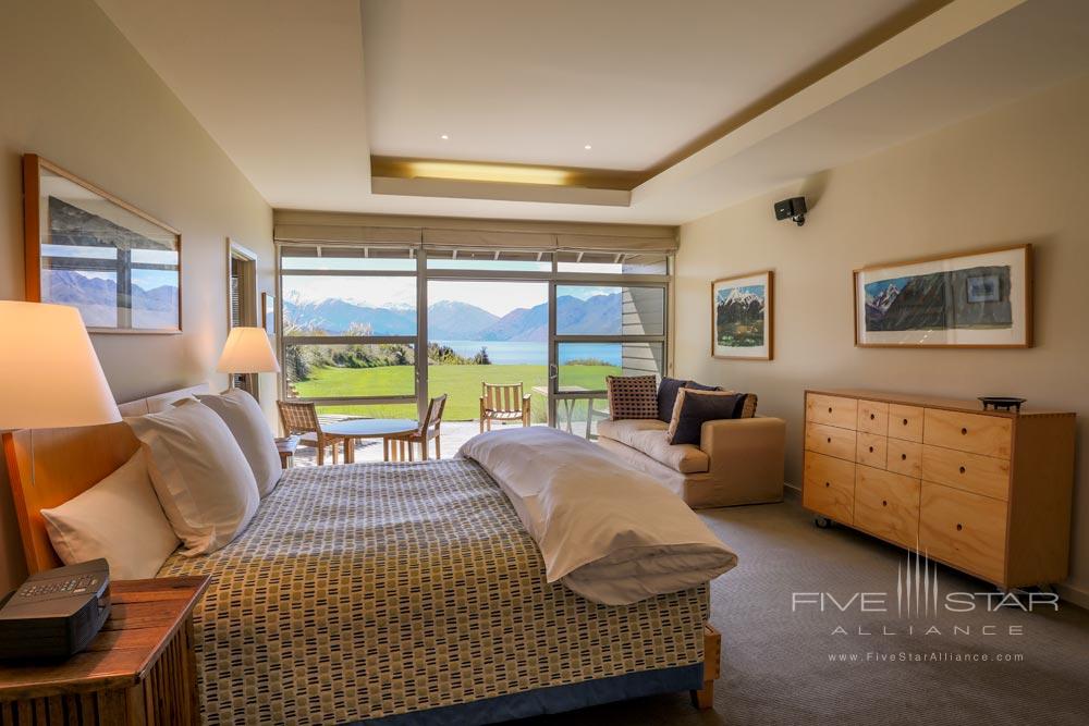 Master Suite with Lake and Mountain View at Whare Kea
