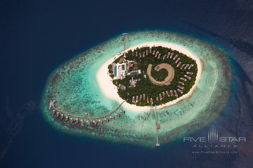 Park Hyatt Maldives Hadahaa Aerial Close-up of the Resort
